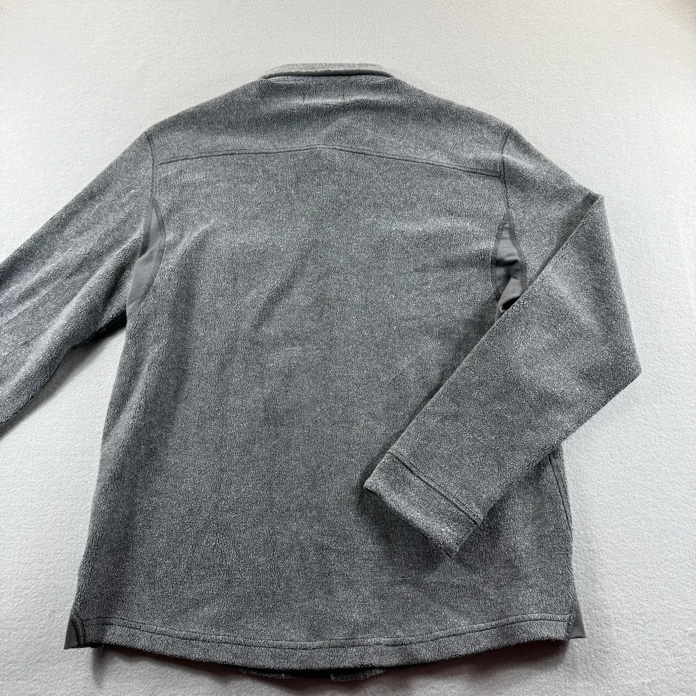 Vineyard Vines Jacket Mens Large Gray Fleece Snap Front Shirt Jacket Performance